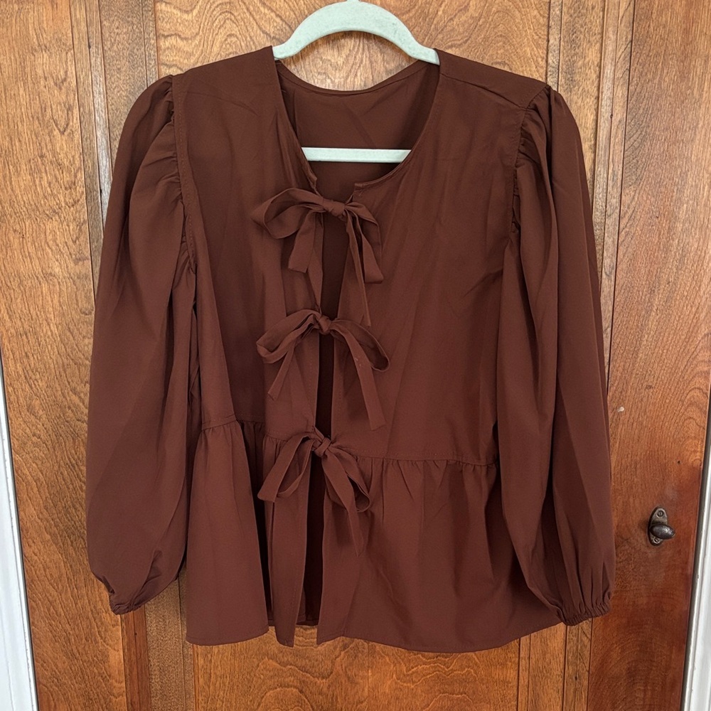 Elegant Brown Women's Top